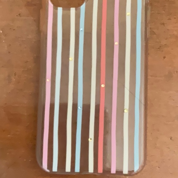 iPhone 11 rhinestone & stripe case, slight use - Picture 2 of 2